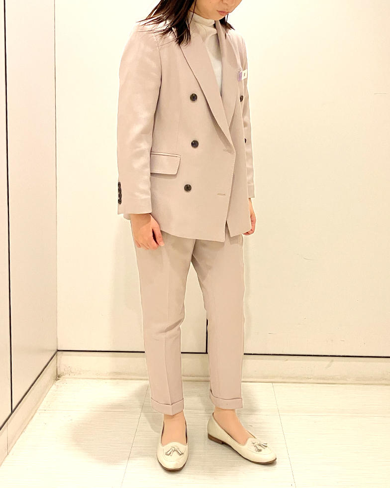 ピンクベージュ ダブルスーツ 博多阪急店 R.U | オーダースーツのKASHIYAMA