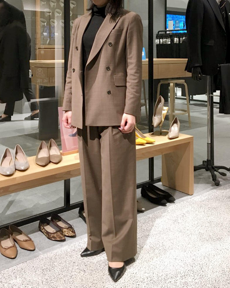 ブラウンチェックセットアップ 銀座ベルビア館 熊谷真帆 | オーダー