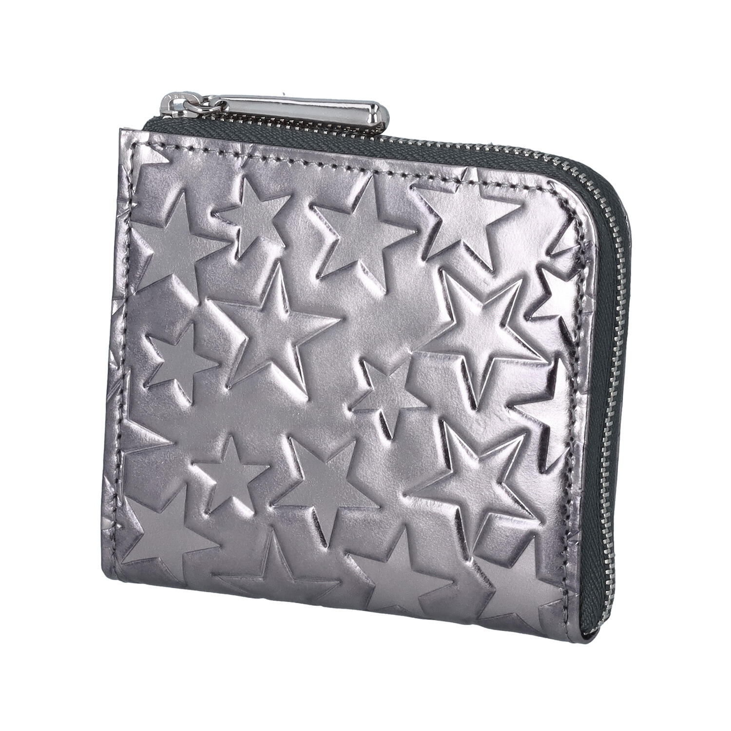 星柄 箔加工 L字ファスナー ショートウォレット | Coquette株式会社