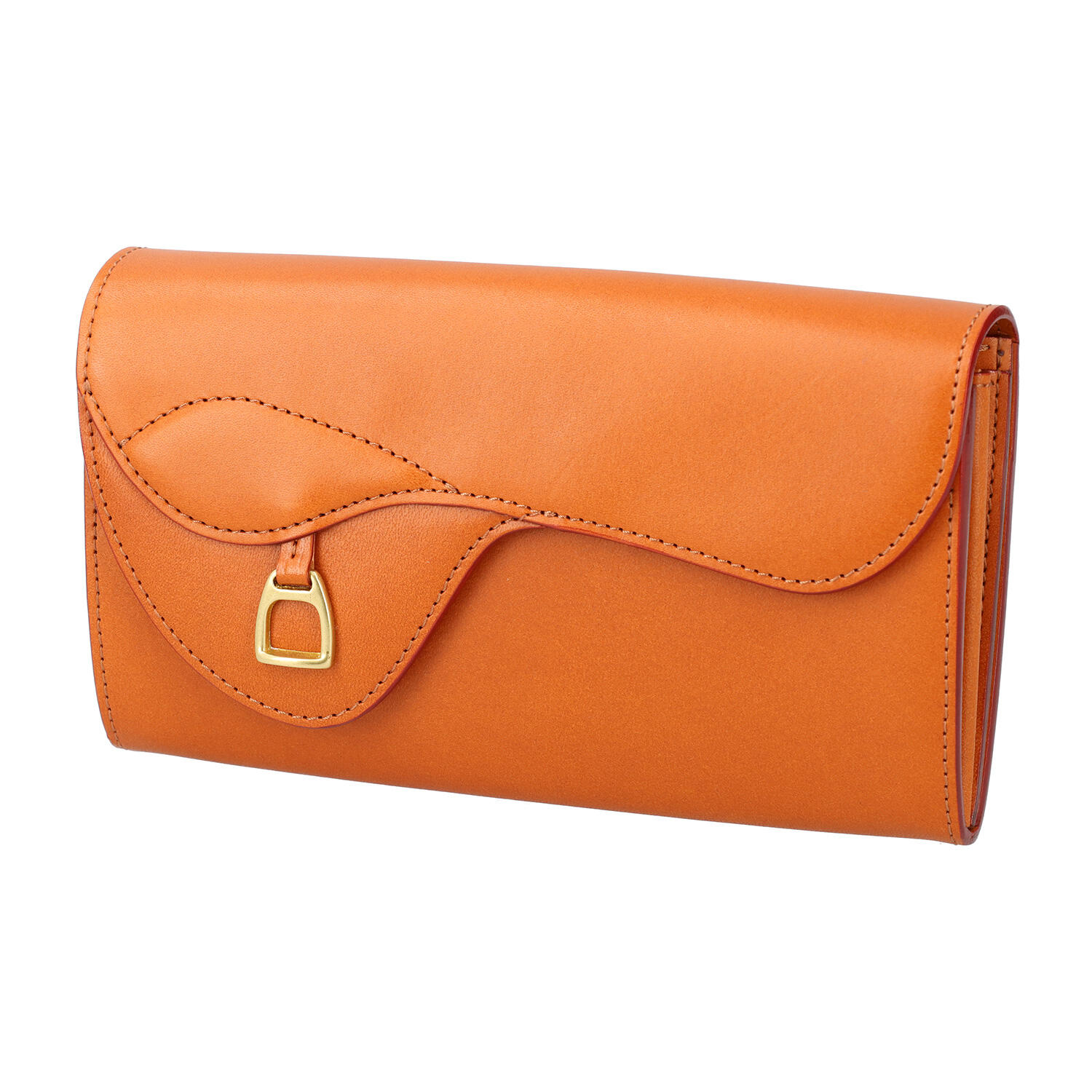 栃木レザーフラップ付き 鞍デザイン 長財布 | 株式会社 いたがき