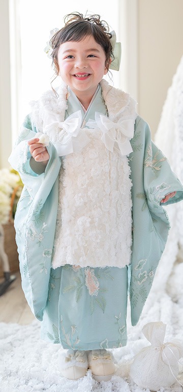 花柄刺繍チュールレース袴セット コーデ HAKAST14｜キャサリンコテージ