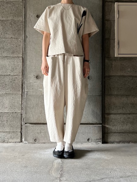 atelier naruse アトリエナルセ / コットンリネンスモックブラウス