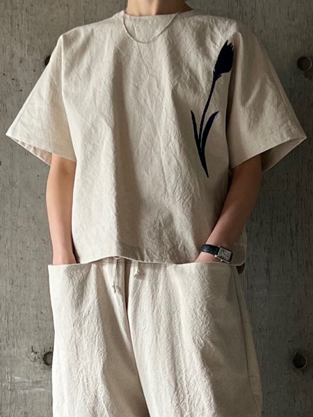 atelier naruse アトリエナルセ / コットンリネンスモックブラウス