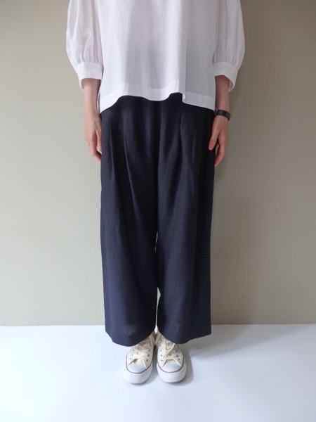 STAMP AND DIARY】60ハイカウントプレミアムリネンワイドパンツ