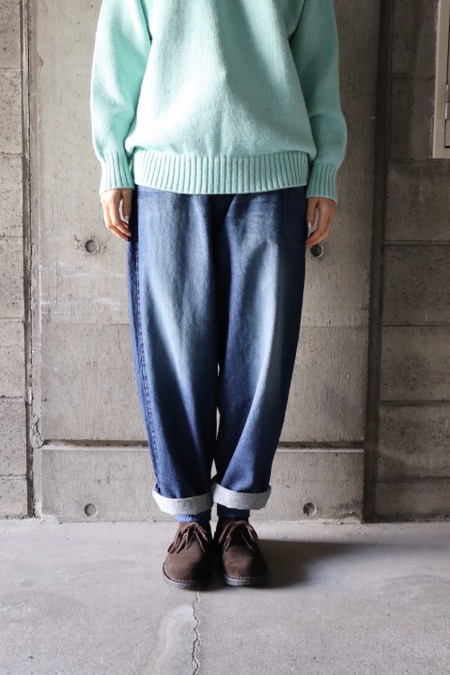 atelier naruse アトリエナルセ / コットンデニム Wゴムバルーンパンツ