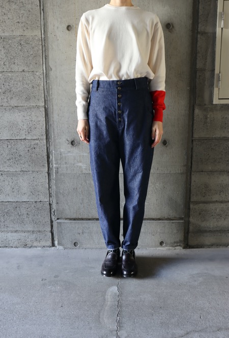 atelier naruse アトリエナルセ / コットンデニムペックトップパンツ