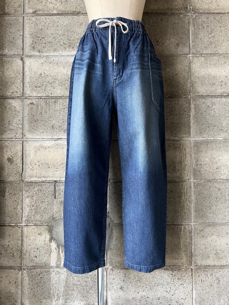 atelier naruse アトリエナルセ / コットンデニム Wゴムバルーンパンツ