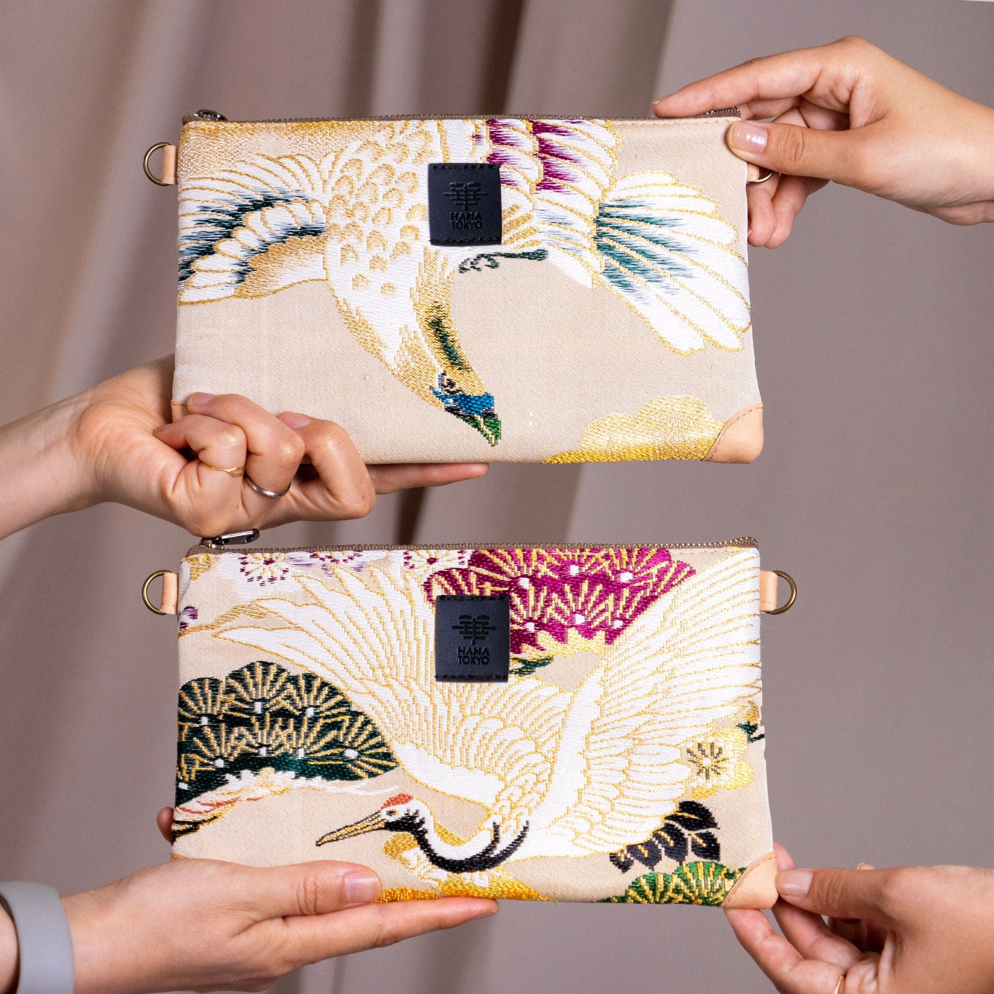 HANA TOKYO / 帯ポーチ [鶴と松 01]
