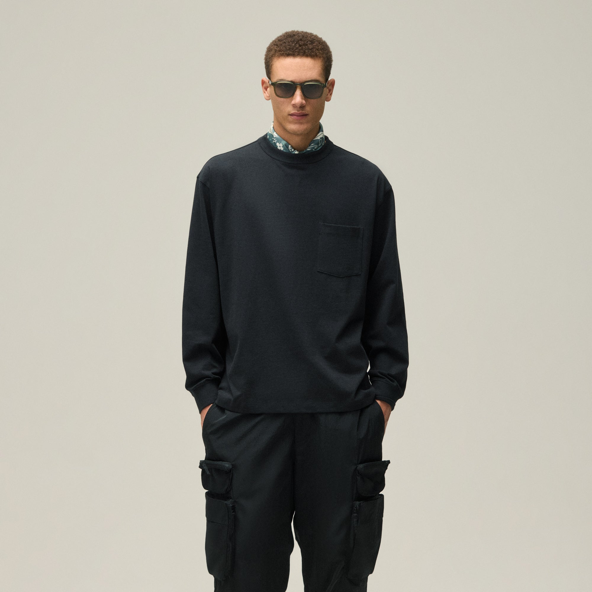 Kith キス ネックロゴ タートルネック ロングスリーブカットソー M