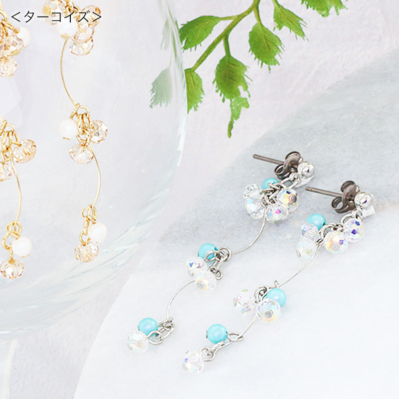キット 貴和クリスタルのスウィングピアス(KR1156) – 貴和製作所