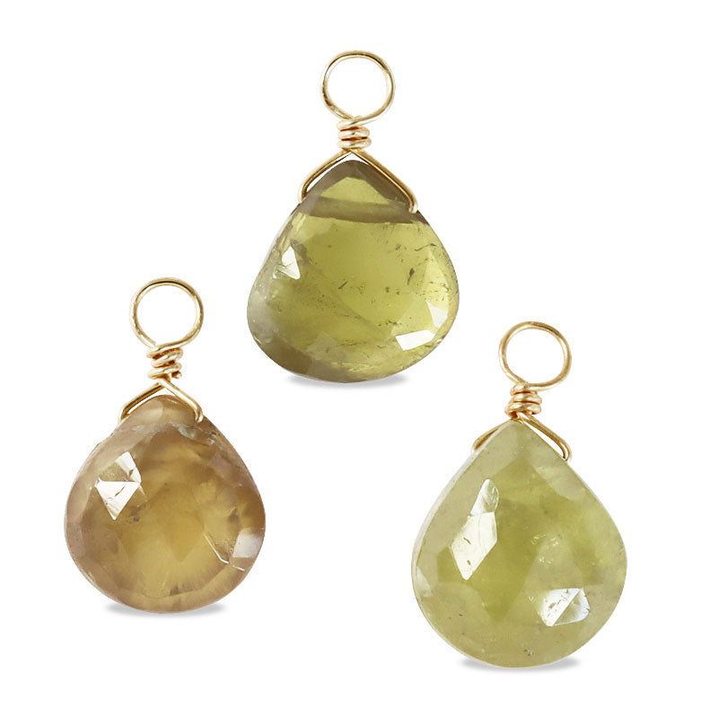 天然石 めがね留めチャーム マロンカット スフェーン – 貴和製作所