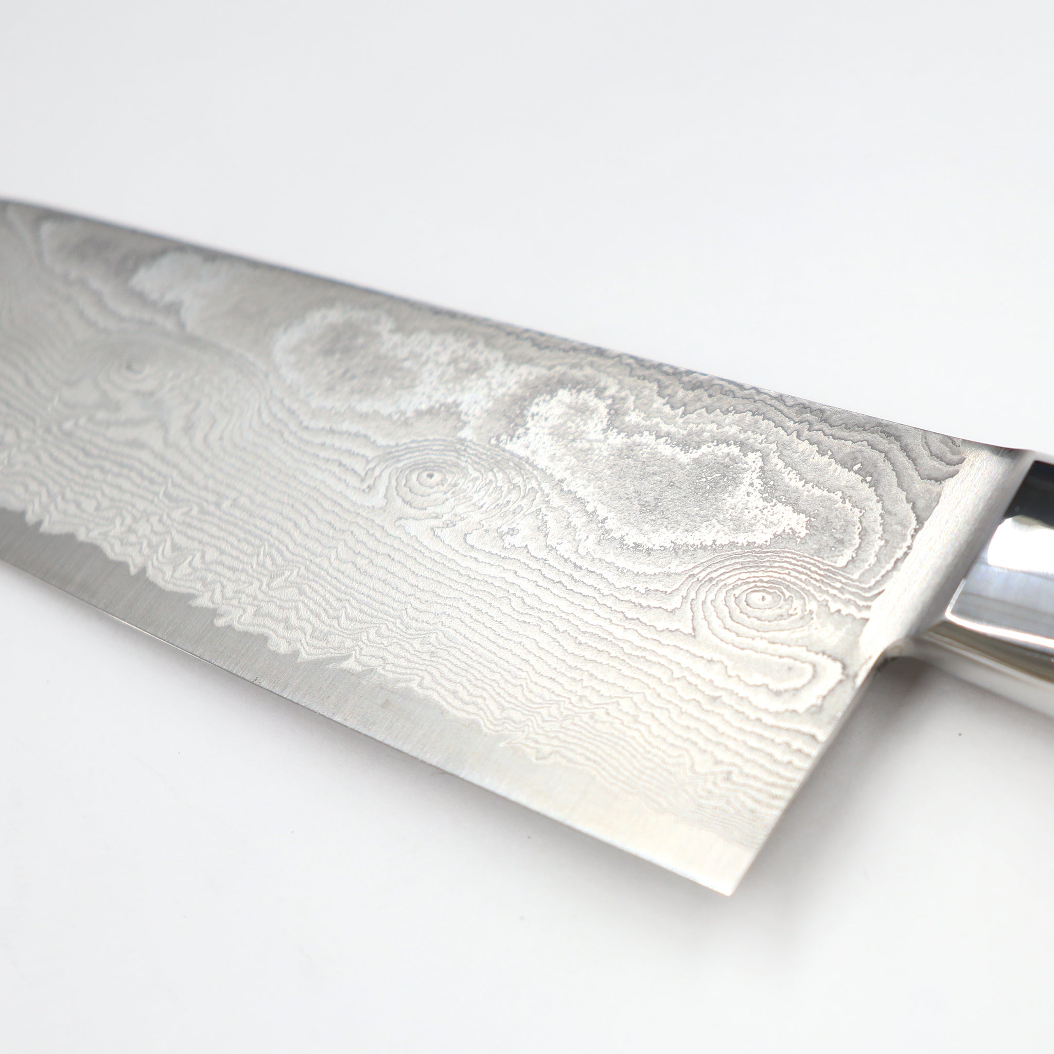 49層墨流し 鎌型包丁（三徳包丁） 170mm スーパーゴールド粉末鋼