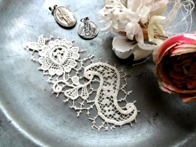 2：フランスアンティーク 枯れた布花 パーツ ブロカント ハンドメイド