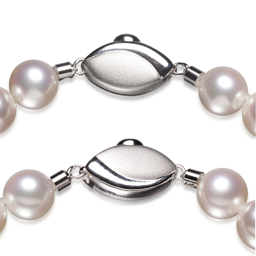 オーロラ花珠真珠ネックレスセット（7.5-8ミリ 無調色タイプも有 色の