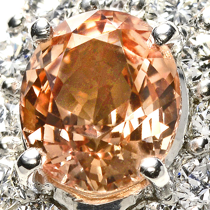 プラチナ パパラチャ ダイヤモンド ネックレス（PS 1.09ct D0.62ct