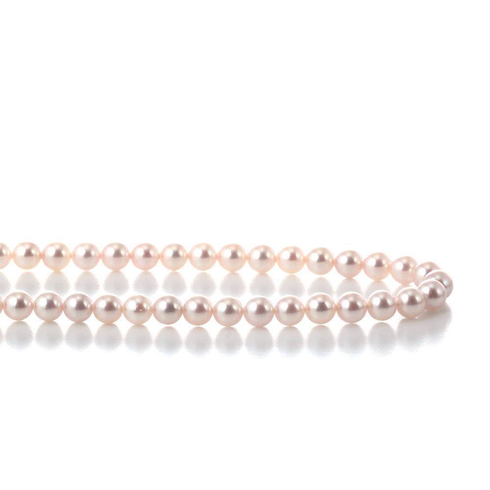 オーロラRose（ロゼ）アコヤ真珠・ベビーパール・ネックレス（ 4.5-5