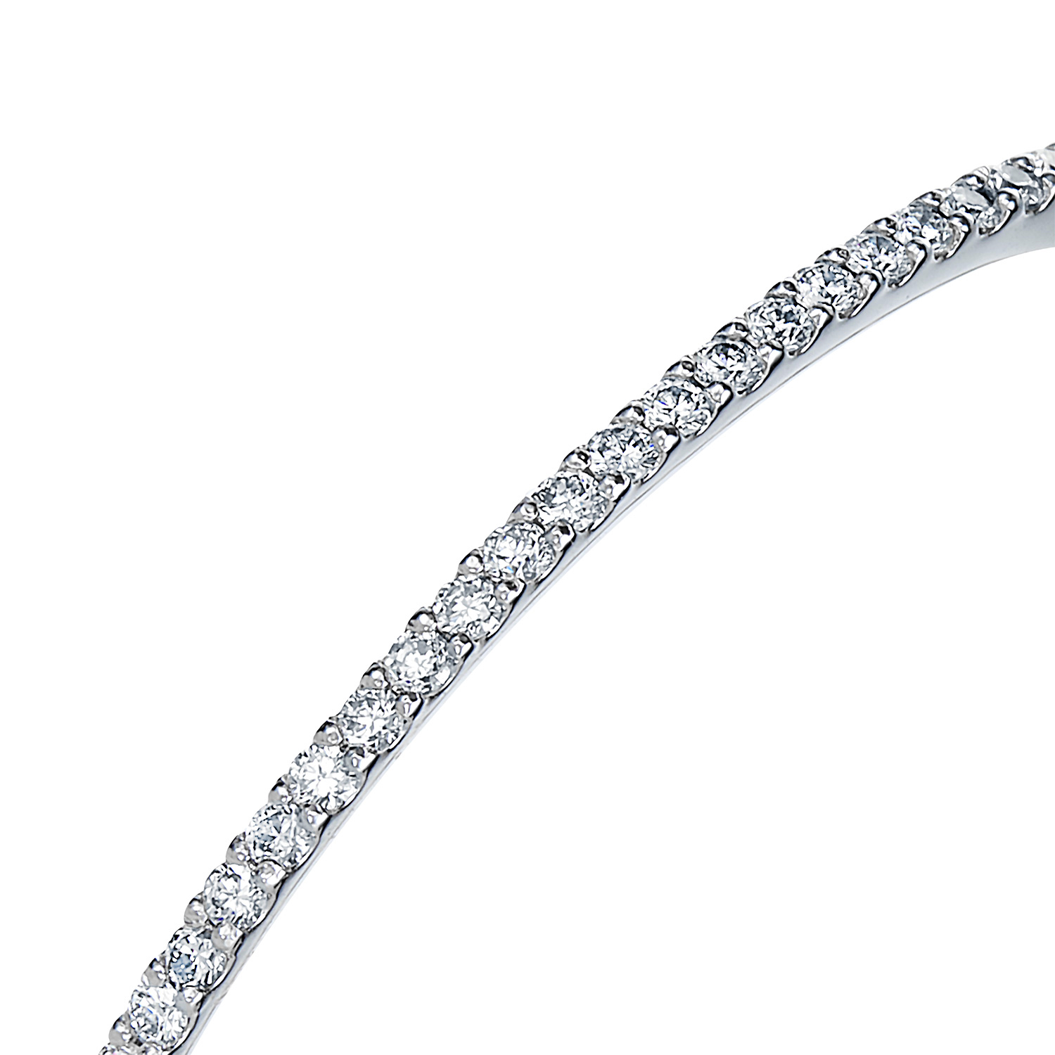 K18WG ダイヤモンド フープピアス 2PE6358（合計1.5ct）｜真珠卸