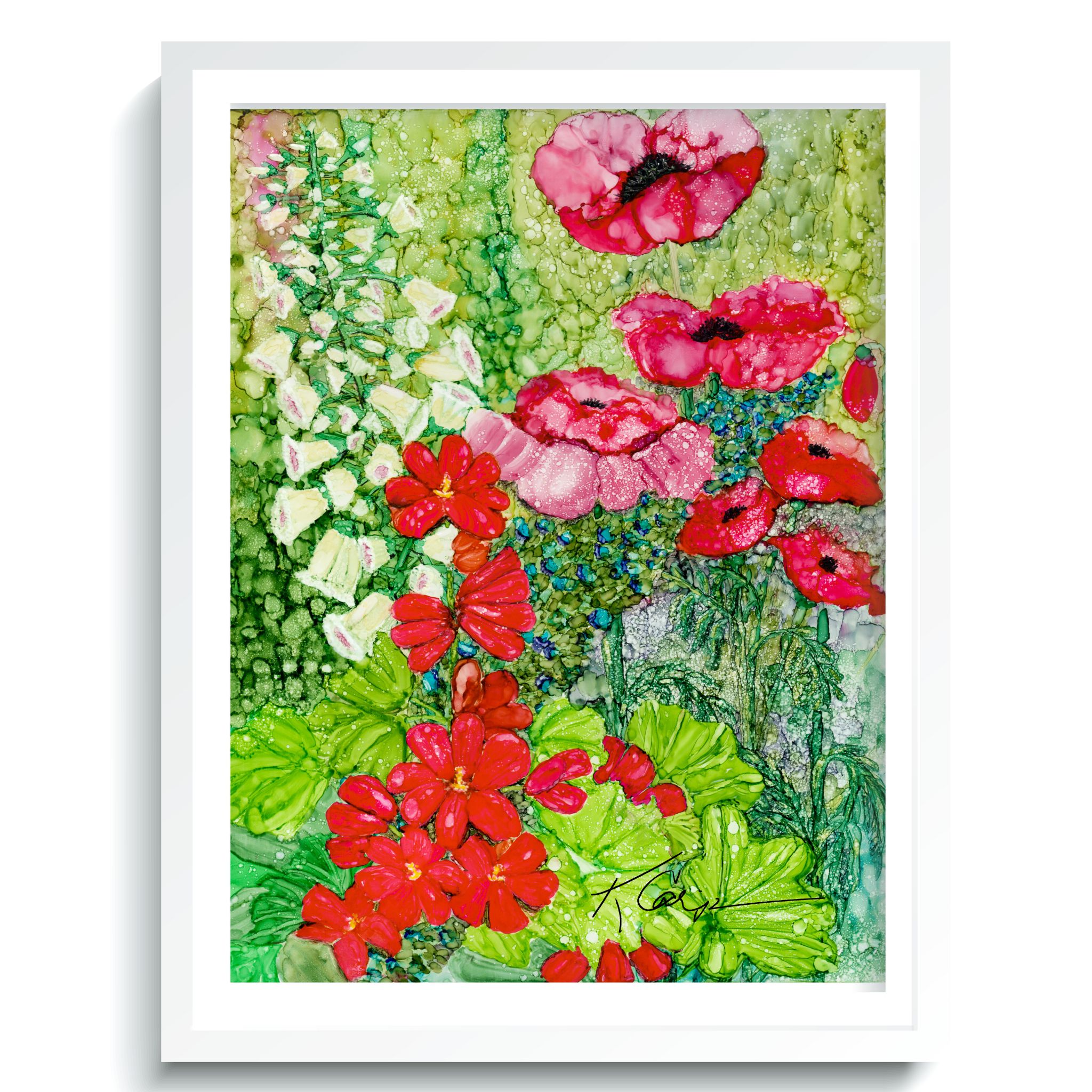 Cottage Garden Poppies Print - Korinne Carpino Art