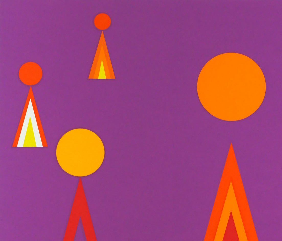 渡辺伊八郎「鋭角のながめ」シルクスクリーン版画 絵画買取・販売の