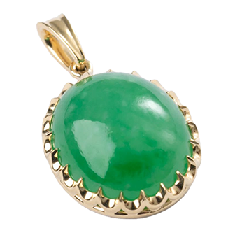 極上プレミアム・神話の勾玉・透明感抜群・艶美麗】（プレミアム濃緑色