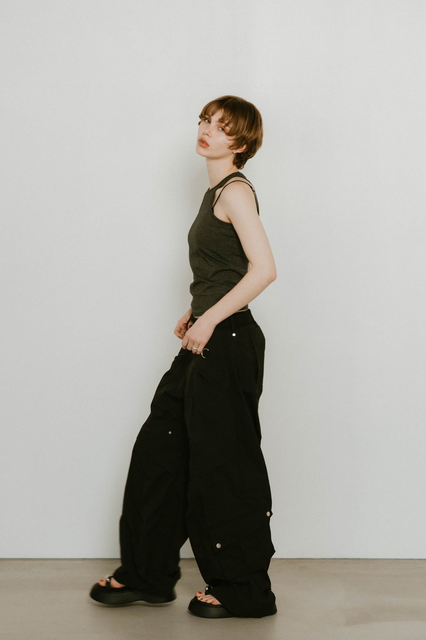 docking nylon pants(unisex)/black | KNUTH MARF