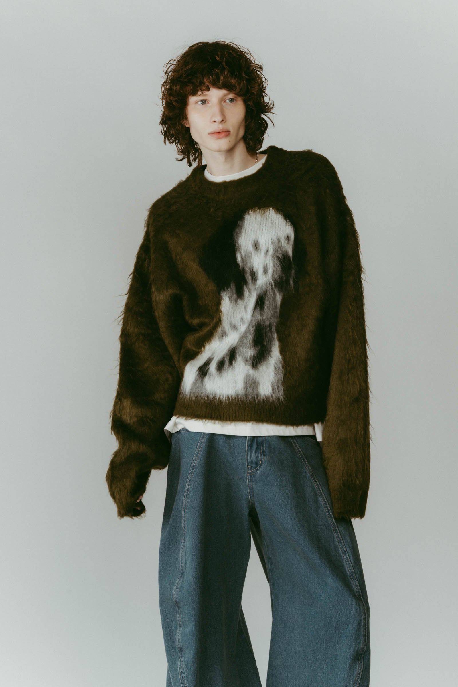 dalmatian shaggy knit(unisex)/green | KNUTH MARF