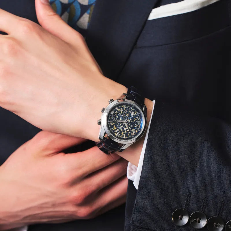 Knot ATC-40SVPTBL 機械式腕時計 メンズ 自動巻き 日本製 40mm クロノ