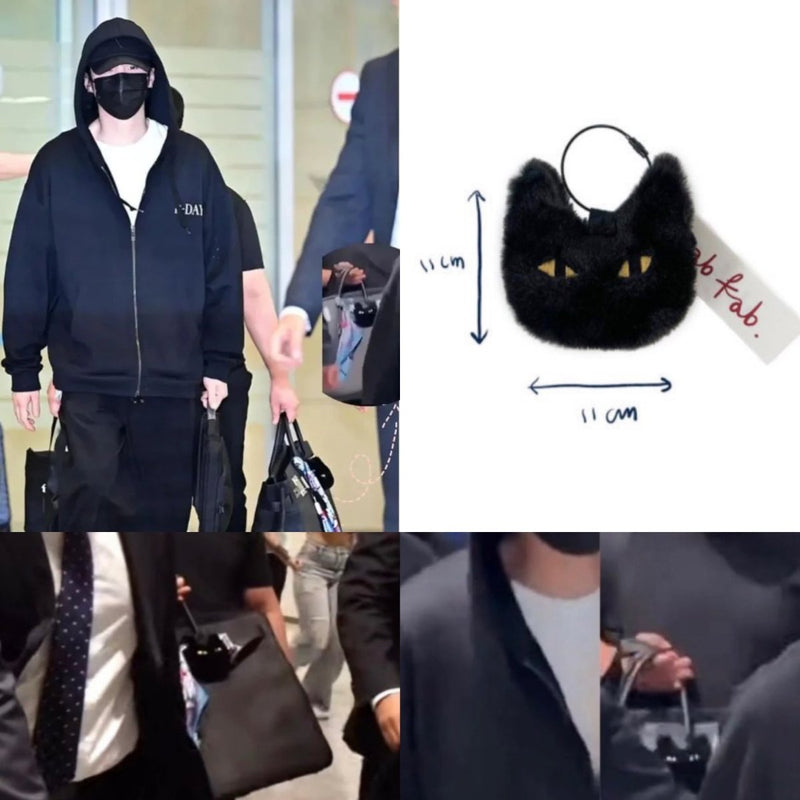 BTS SUGA Big Black Cat Keyring – K-STAR