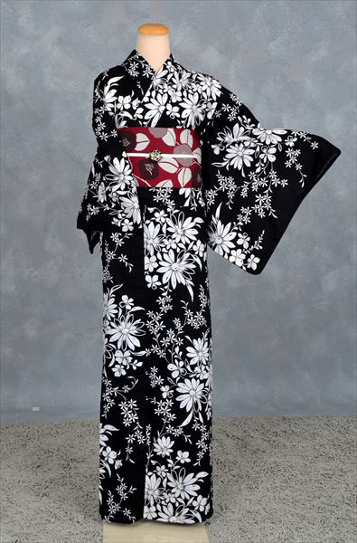 浴衣(松田聖子・椿半幅帯)｜着物レンタルあき (来店着付け無料・全国