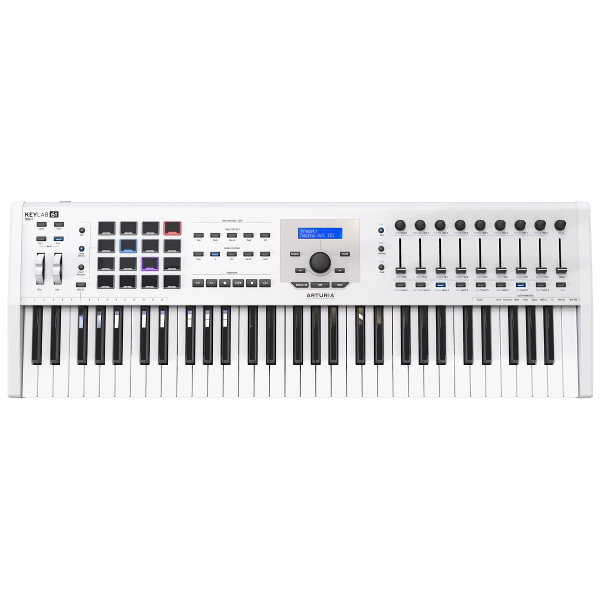 Arturia KeyLab MkII 61 MIDI/USB/CV Controller - White CABLE KIT