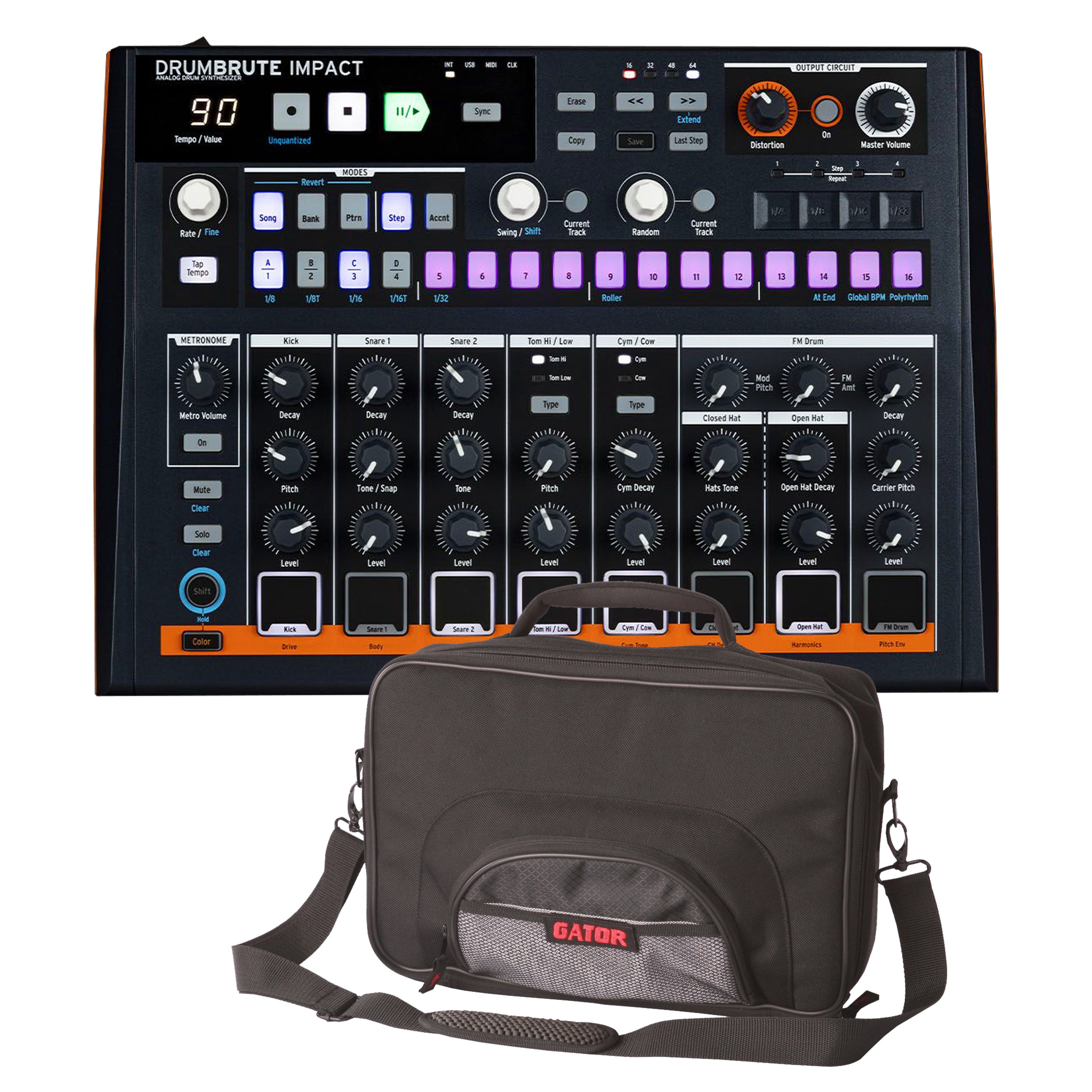 Arturia DrumBrute Impact Analog Drum Machine CARRY BAG KIT – Kraft