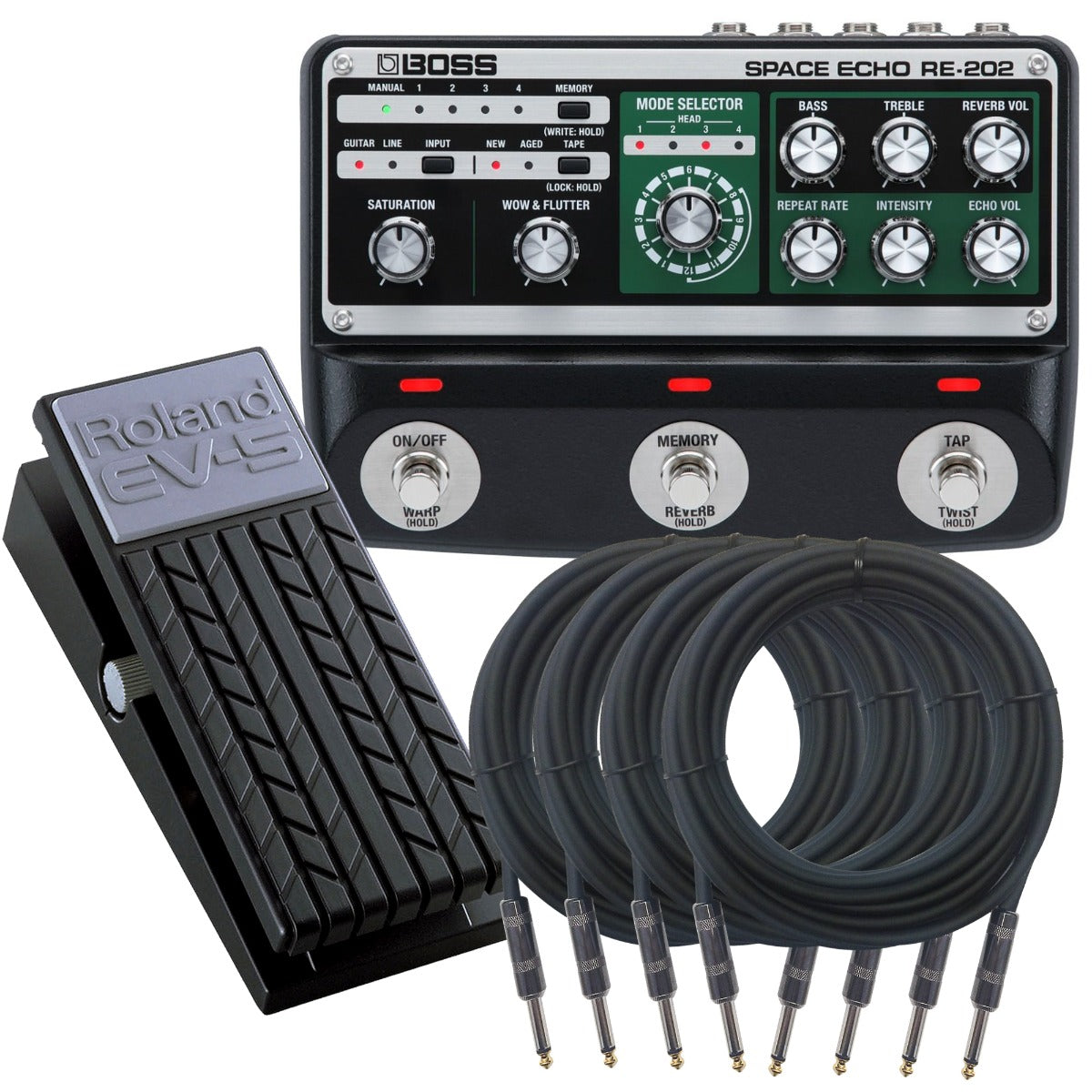 Boss RE-202 Space Echo Pedal PERFORMER PAK – Kraft Music