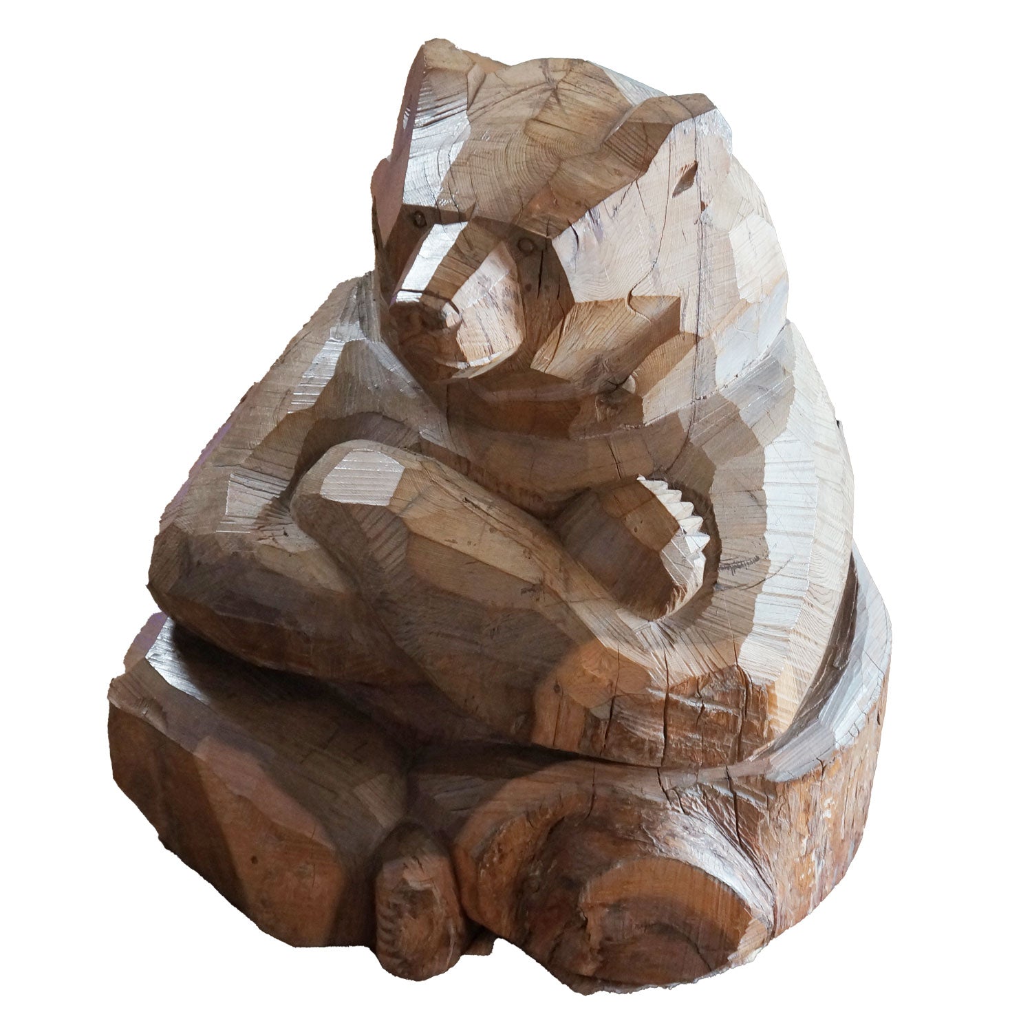 加藤貞夫「あぐら座熊」 – 八雲木彫り熊【熊つみ】