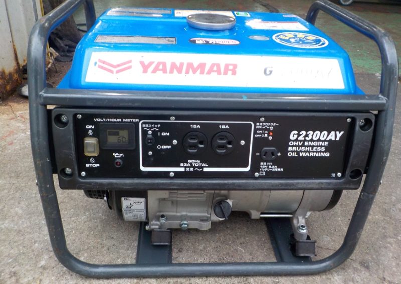 販売終了いたしました」中古程度良 ヤンマー 発電機 G2300AY-6 出力