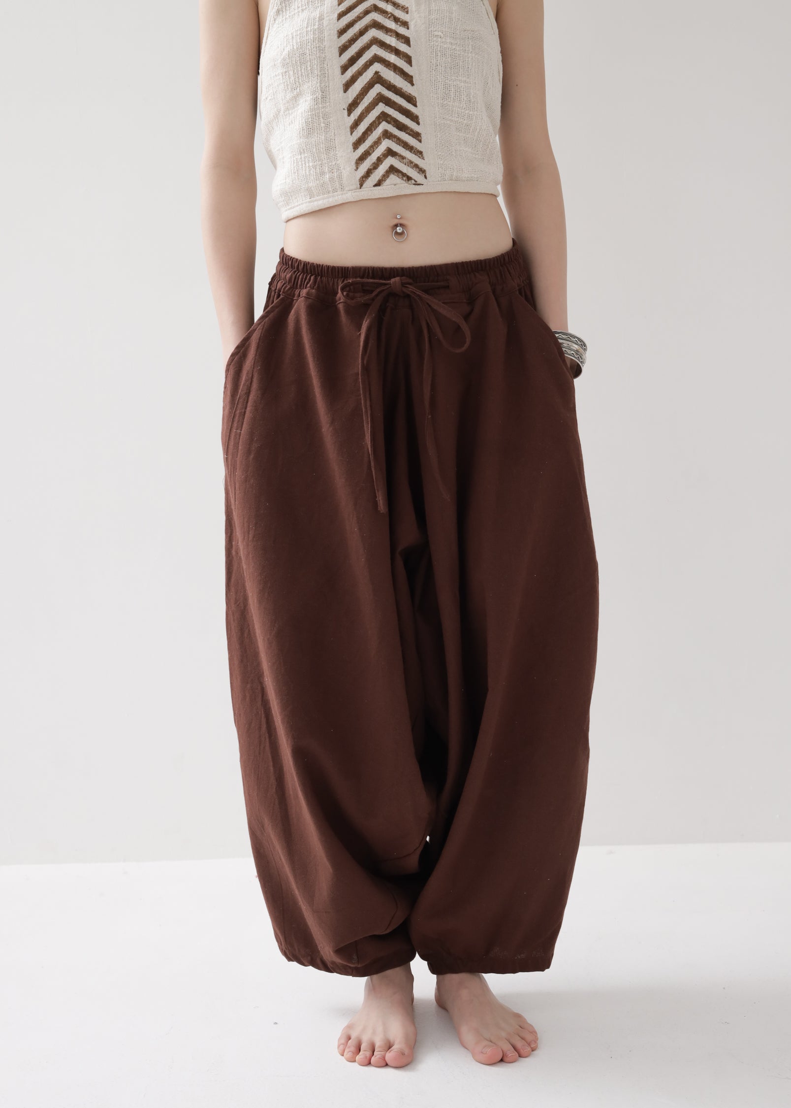 ユニセックス] 天然rawコットン・アラジンサルエルパンツ 全3色 | KujA