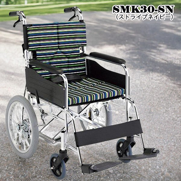 車いす 介助用車椅子 セミオーダー車椅子 SMK30 折りたたみ 背折れ