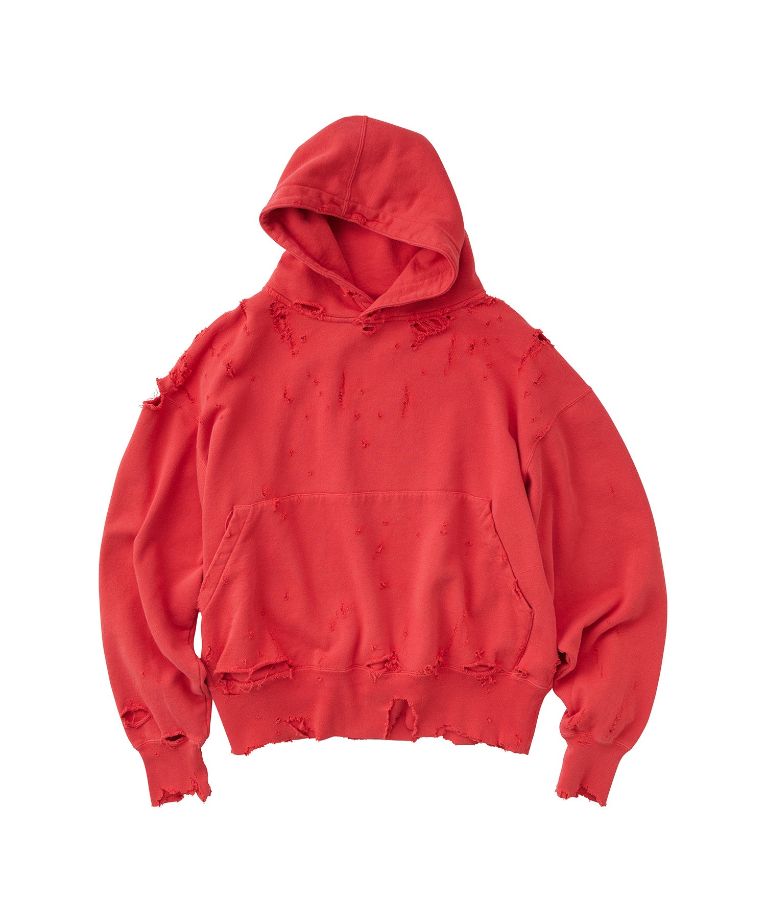 KURO | モアダメージウォッシュスウェットパーカー | ヴィンテージ加工