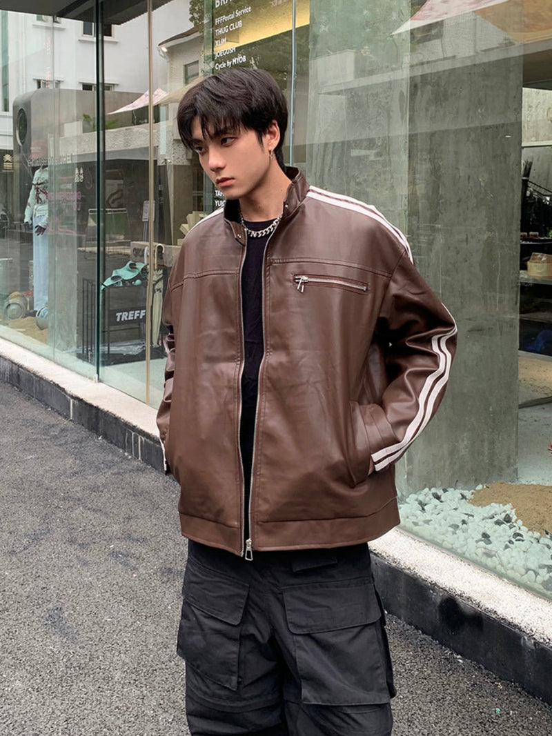 レトロ サイドライン PUレザージャケット – KXCK（キックス