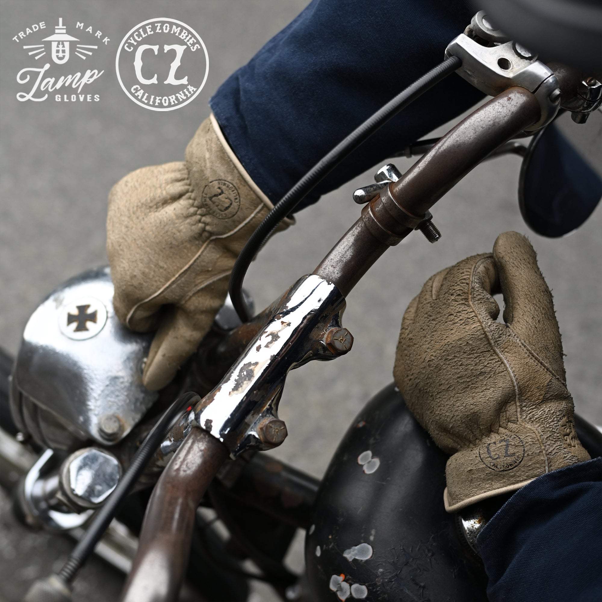 Lamp gloves × Cycle Zombies - Winter glove - Vintage Greige