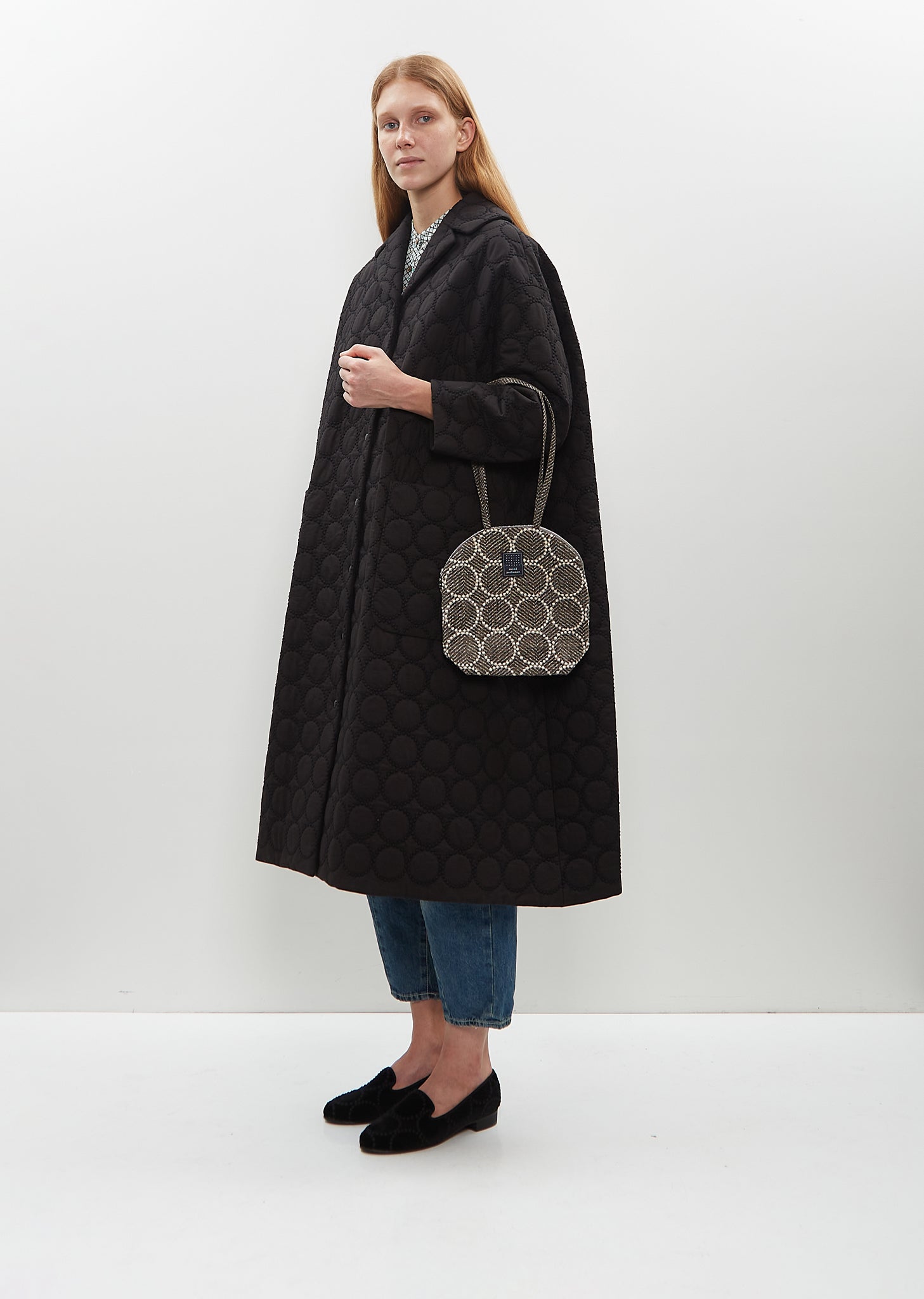 minä perhonen タンバリンdopブラック がま口バッグ Tambourine Muffin