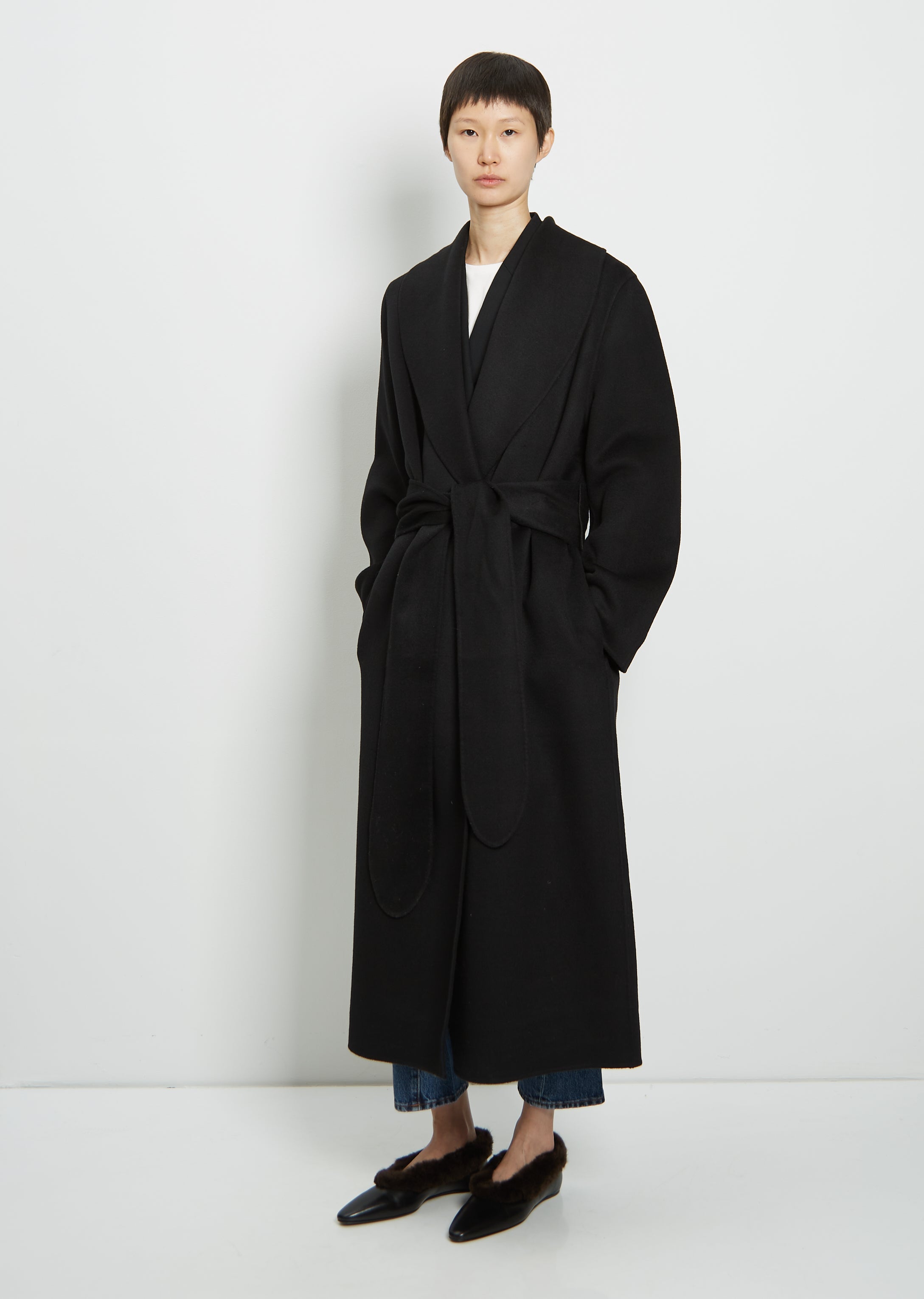 Double-Faced Wool Robe Coat – La Garçonne