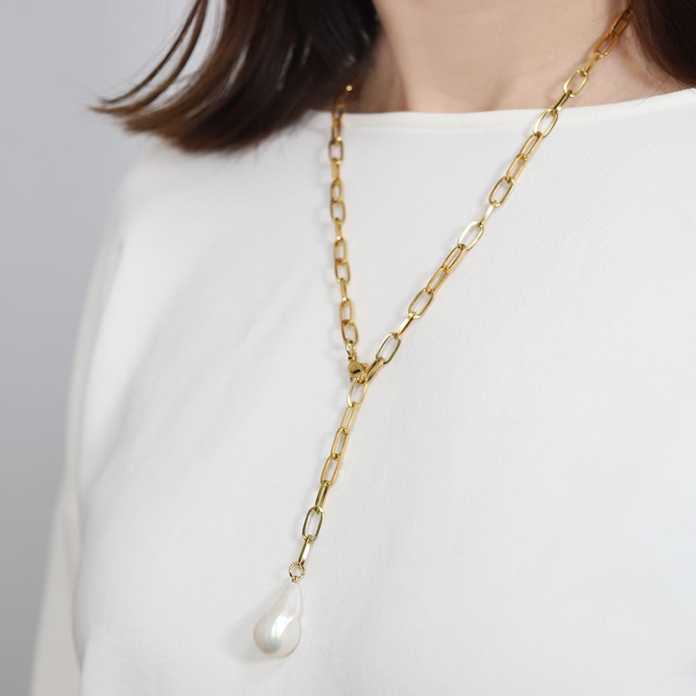 Baroque Pearl Y Necklace – LARICA