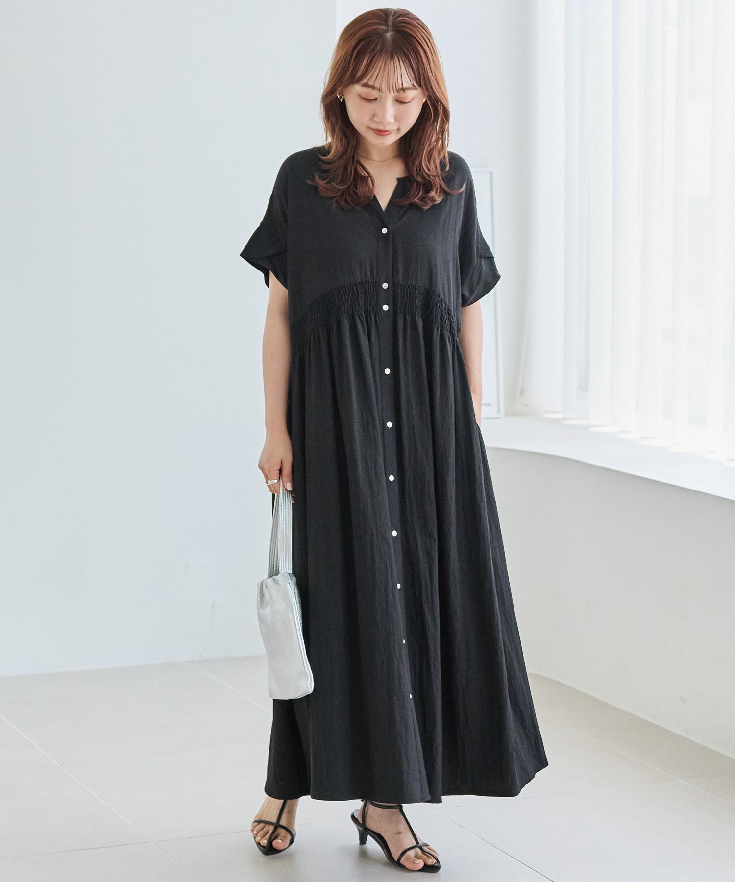 好機能シリーズ】ウエストシャーリングワンピース | ラビアンジェ