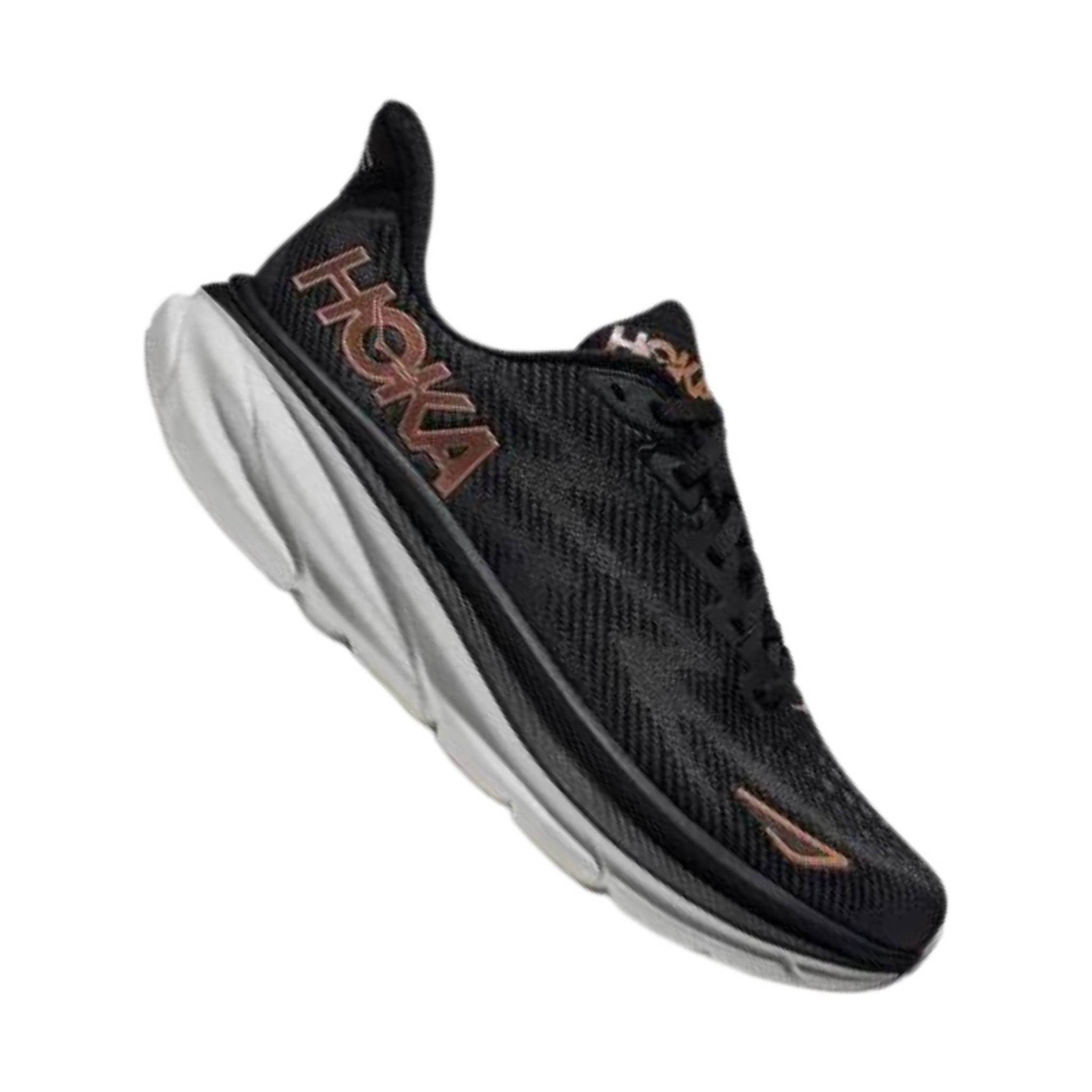 HOKA Women's Clifton 9 - Black/Rose Gold – Lenny's Shoe & Apparel