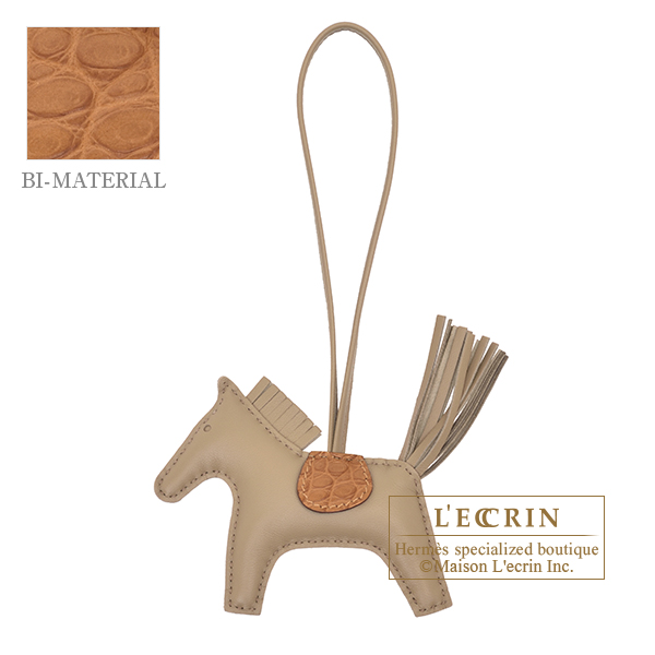 Hermes Rodeo charm Touch PM Beige marfa/Gold Agneau/Matt alligator