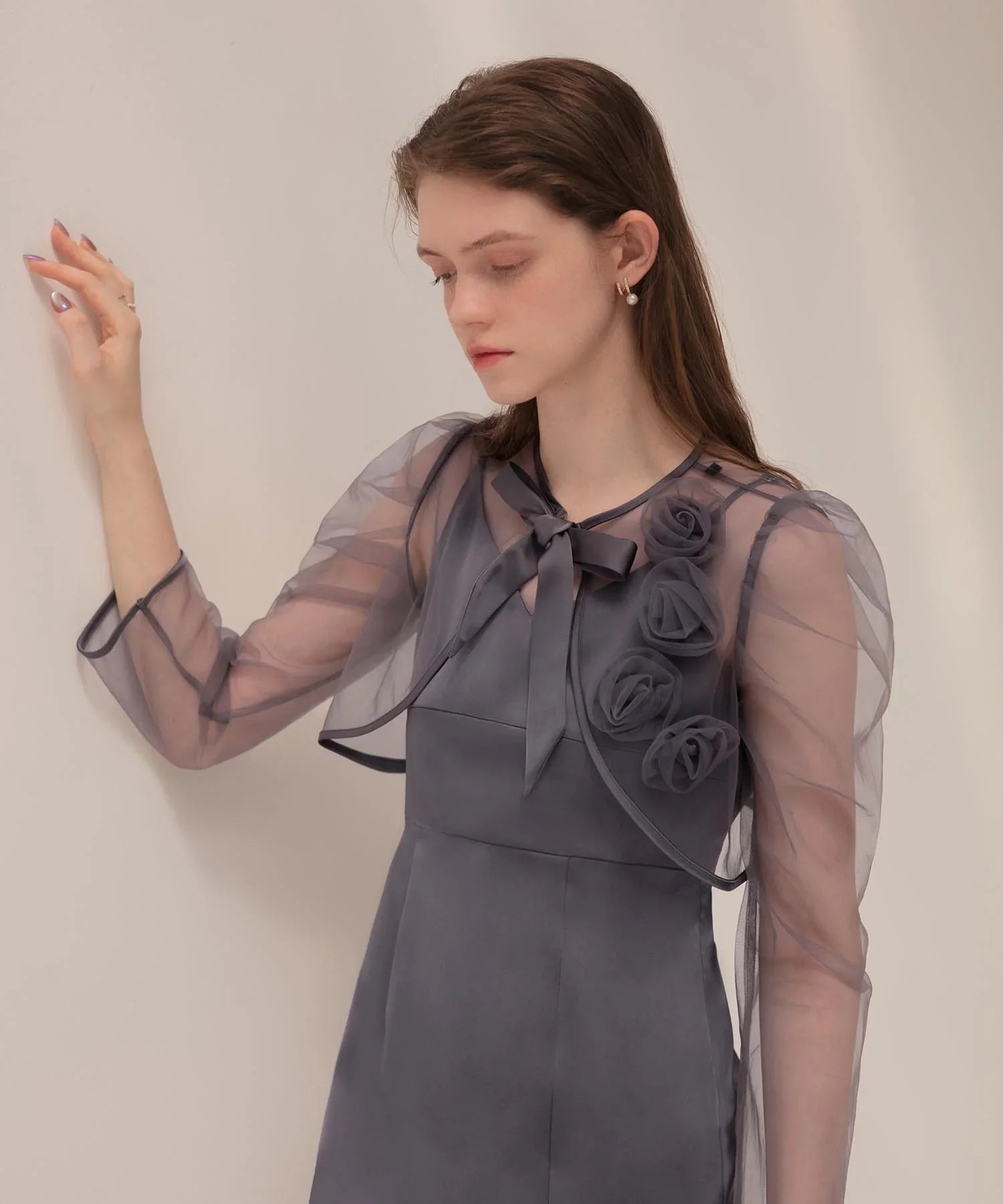 当日発送】ローズボレロシアースリーブIラインドレス/パーティードレス