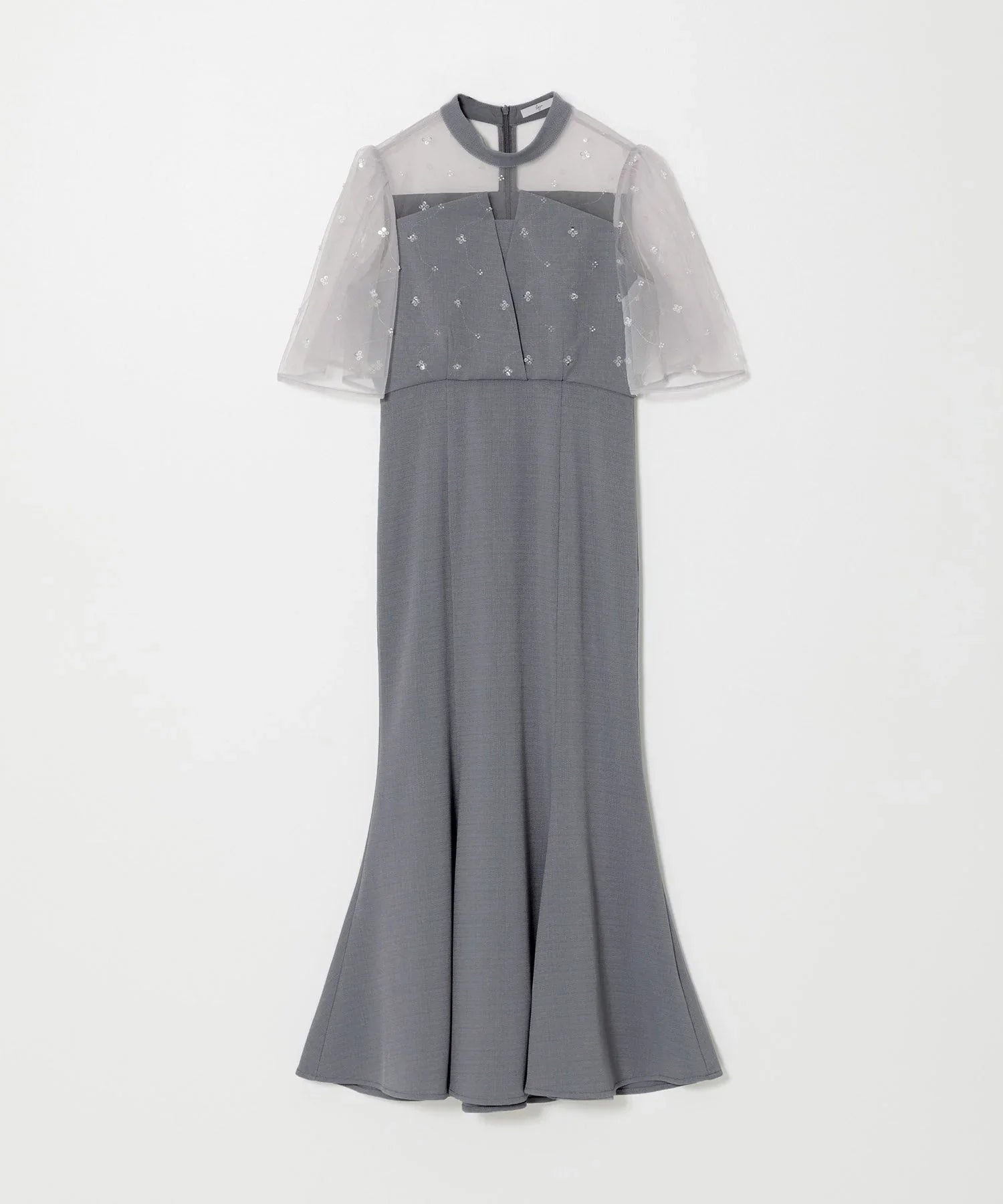 当日発送】花柄スパンコールチュールオーバーラップマーメイド