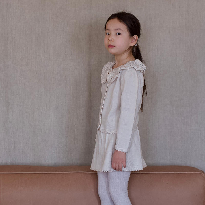 iver and isla 2024AW picot skirted bloomer -cream- ブルマ付き