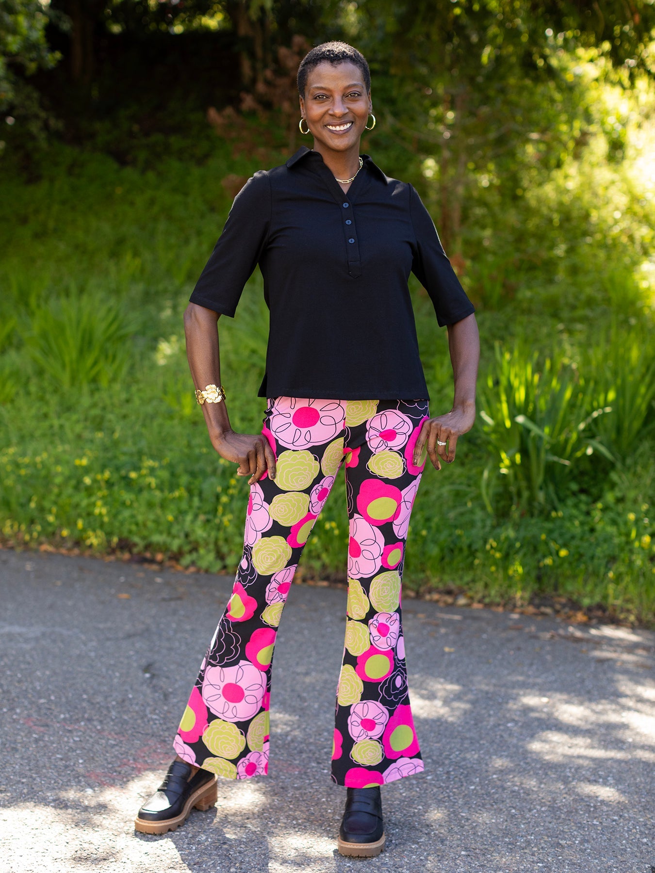 ERIKA pant Flower Charm Pink – Lesley Evers