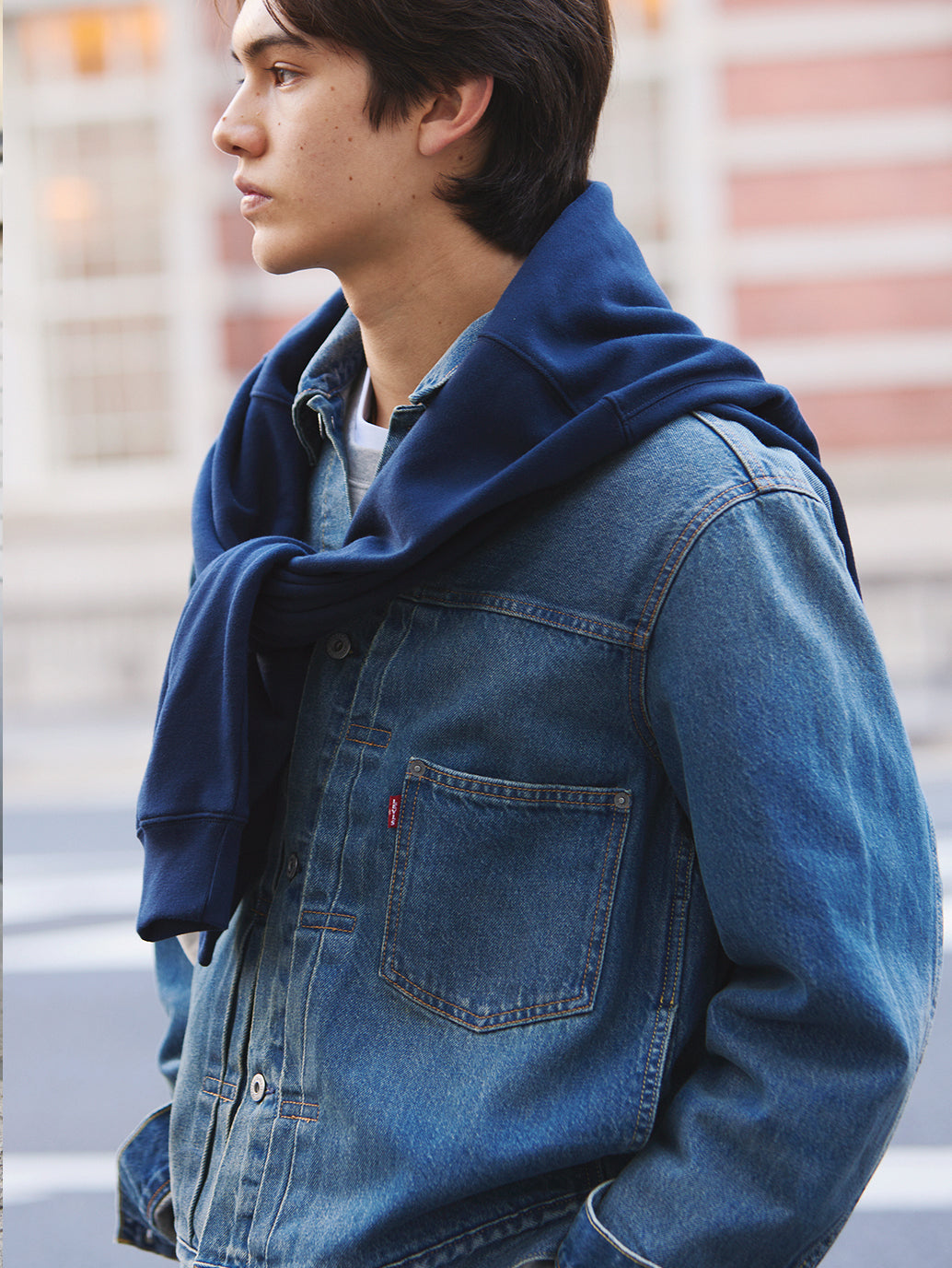 T*り様 ☆Levi'sストライプデニムジャケット Lサイズ相当 T*り様